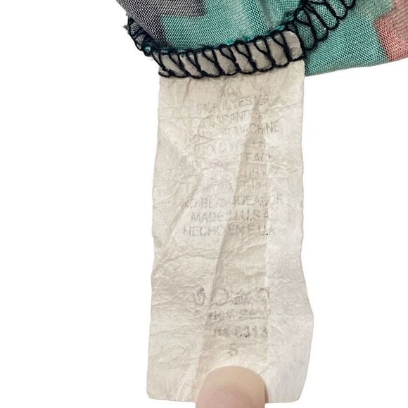 Moa Maxi Skirt Green Red Yellow Cream Digital Chevron Skirt Size Small - Picture 7 of 7